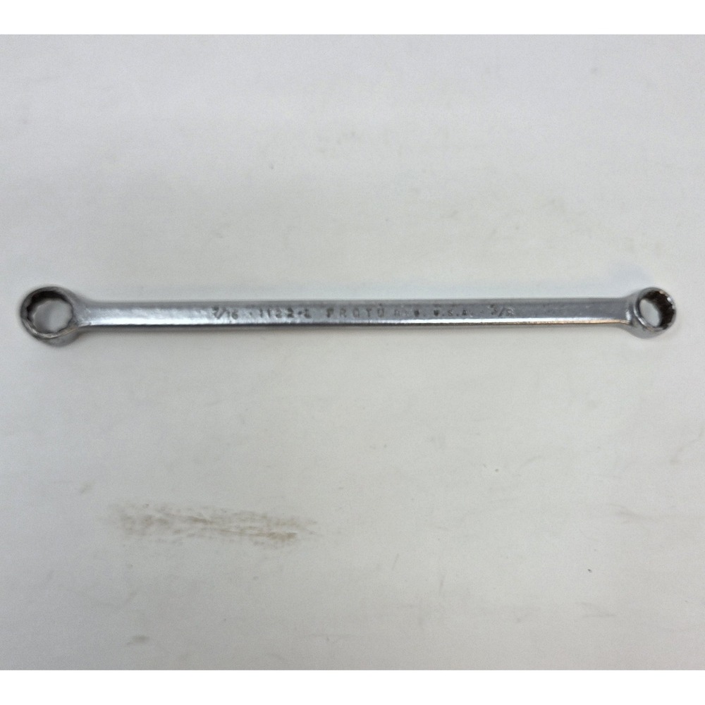 Proto 1122-L Double Box End Wrench 3/8" x 7/16" 12-Point USA Made